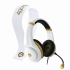 4Gamers Audífonos Gamer XP-GOLDR-WHT-4G para Xbox/PS4, Alámbrico, 3.5mm, Oro/Blanco ― incluye Soporte para Audífonos  3