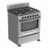 Acros Estufa y Horno de Gas 30" AF5001D, 6 Quemadores, Plata  4