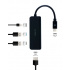 Acteck Hub USB C 3.1 Macho - 1x USB 3.0, 1x USB A 2.0 A, 1x USB C, 1x HDMI Hembra, 10.2Gbit/s, Negro  1