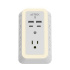 Acteck Multicontactos Energon Lumina CP515, 7 Contactos + 2x USB-A + 2x USB-C, 125V, Blanco  2
