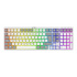 Teclado Acteck Techno PRO TI790 LED RGB, Teclado Mecánico, Óptico, Inalámbrico, RF Inalámbrico/Bluetooth, Blanco, Español   1