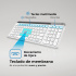 Teclado Acteck Inspire Trek TI747, Inalámbrico, RF Inalámbrico/Bluetooth, Blanco, Español   2