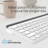 Teclado Acteck Inspire Trek TI747, Inalámbrico, RF Inalámbrico/Bluetooth, Blanco, Español   3