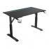 Acteck Escritorio Gamer ERGO DESK PRO ED757 RGB, Altura Ajustable, 120cm x 60cm, Negro