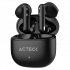 Acteck Audífonos Intrauriculares con Micrófono Flow Air EF590, Inalámbrico, Bluetooth, USB-C, Negro