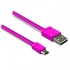 Acteck Cable USB A Macho - Micro USB A Macho, 1 Metro, Rosa  1
