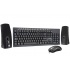Kit de Teclado Mouse y Bocinas Acteck AK3-3000, Alámbrico, USB+PS/2, Negro - Imagen adicional 1