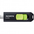 Memoria USB Adata UC300, 64GB, USB 3.2, Lectura 100 MB/s, Negro/Verde  1