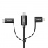 Adata Cable de Carga Certificado MFi USB-A Macho - Micro-USB/Lightning/USB-C Macho, 1 Metro, Negro  2