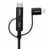 Adata Cable de Carga Certificado MFi USB-A Macho - Micro-USB/Lightning/USB-C Macho, 1 Metro, Negro  4
