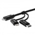 Adata Cable de Carga Certificado MFi USB-A Macho - Micro-USB/Lightning/USB-C Macho, 1 Metro, Negro  5