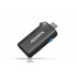 Adata Lector Memoria OTG microReader, MicroSD, USB 2.0, Negro  1