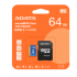 Memoria Flash Adata Premier, 64GB MicroSDXC UHS-I Clase 10, con Adaptador  1