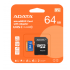 Memoria Flash Adata Premier, 64GB MicroSDXC UHS-I Clase 10, con Adaptador   1
