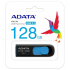 Memoria USB Adata UV128, 128GB, USB-A 3.0, Lectura 90MB/s, Escritura 40MB/s, Negro/Azul  1