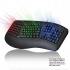 Teclado Adesso Tru-Form 150 RGB, Alámbrico, USB, Negro (Inglés)  1