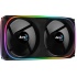 Ventilador Aerocool Astro 24 RGB, 2x 120mm, 1000RPM, Negro  1