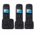 Alcatel Teléfono Inalámbrico E190 Voice Trio, DECT, Contestadora, 3 Auriculares, Altavoz, Negro  1