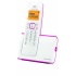 Alcatel Teléfono Inalámbrico G280, 1 Auricular, Altavoz, Blanco/Rosa  1