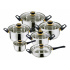 Alpine Cuisine Batería de Cocina B0201, Acero Inoxidable, 12 Piezas  1