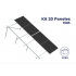 Aluminext Kit de Montaje para 20 Paneles, 20°, 1303mm