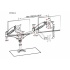 Amer Brazo de Escritorio para 2 Monitores 15" - 28", hasta 8Kg, Negro/Blanco  2
