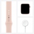 Apple Watch Series 6 GPS, Caja de Aluminio Color Oro de 44mm, Correa Deportiva Rosa  7