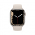 Apple Watch Series 7 GPS, Caja de Aluminio Color Blanco Estelar de 45mm, Correa Deportiva Blanco  2