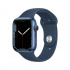 Apple Watch Series 7 GPS, Caja de Aluminio Color Azul de 45mm, Correa Deportiva Azul