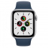 Apple Watch SE GPS, Caja de Aluminio Color Plata de 44mm, Correa Deportiva Color Azul Abismo  2
