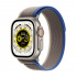 Apple Watch Ultra GPS + Cellular, Caja de Titanio de 49mm, Correa Trail Deportiva Chica Color Azul/Gris  1