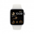 Apple Watch SE 2 GPS, Caja de Aluminio Color Plata de 44mm, Correa Deportiva Color Blanco  2