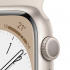 Apple Watch Series 8 GPS, Caja de Aluminio Color Blanco Estelar de 45mm, Correa Deportiva Blanco Estelar  3