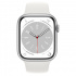 Apple Watch Series 8 GPS + Cellular, Caja de Aluminio Color Plata de 45mm, Correa Deportiva Blanco - Imagen adicional 1