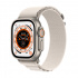 Apple Watch Ultra GPS + Cellular, Caja de Titanio de 49mm, Correa Alpine Deportiva Chica Color Blanco Estelar  1
