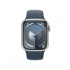Apple Watch Series 9 GPS, Caja de Aluminio Color Plata de 41mm, Correa Deportiva M/L Color Azul Tormenta  2