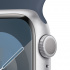 Apple Watch Series 9 GPS, Caja de Aluminio Color Plata de 41mm, Correa Deportiva M/L Color Azul Tormenta  3