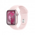 Apple Watch Series 9 GPS, Caja de Aluminio Color Rosa de 41mm, Correa Deportiva M/L Color Rosa  1