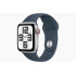 Apple Watch SE 2 GPS + Cellular, Caja de Aluminio Color Plata de 40mm, Correa Deportiva M/L Azul Tormenta  1
