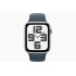 Apple Watch SE GPS + Cellular, Caja de Aluminio Color Plata de 44mm, Correa Deportiva S/M Color Azul Tormenta  2