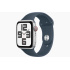 Apple Watch SE GPS + Cellular, Caja de Aluminio Color Plata de 44mm, Correa Deportiva S/M Color Azul Tormenta  1
