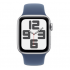 Apple Watch SE 2 GPS, Caja de 40 mm Aluminio Color Plata, Correa Deportiva M/L Color Azul  3