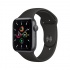 Apple Watch SE GPS, Caja de Aluminio Color Gris Espacial de 44mm, Correa Deportiva Negro  1