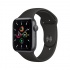Apple Watch SE GPS, Caja de Aluminio Color Gris Espacial de 44mm, Correa Deportiva Negro