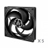 Ventilador Arctic Cooling P14, 140mm, 1700RPM, Negro  2