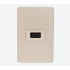 Argos Placa para Pared 8840931, 1 Puerto, 1 Pieza, Marfil
