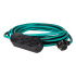 Argos Extensión de Uso Rudo 9730163, 3 Salidas AC, 127V, 13A, 15 Metros, Negro/Verde  1