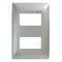 Arrow Hart Tapa para Pared 100-6202S, 2 Puertos, 2 Piezas, Plata
