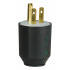 Arrow Hart Clavija Recta, 15A, 125V, NEMA 5-15P, Negro/Blanco  1