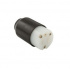 Arrow Hart Tomacorriente Colgante 5269N, 1 Enchufe, 125V, 15A, Negro/Blanco